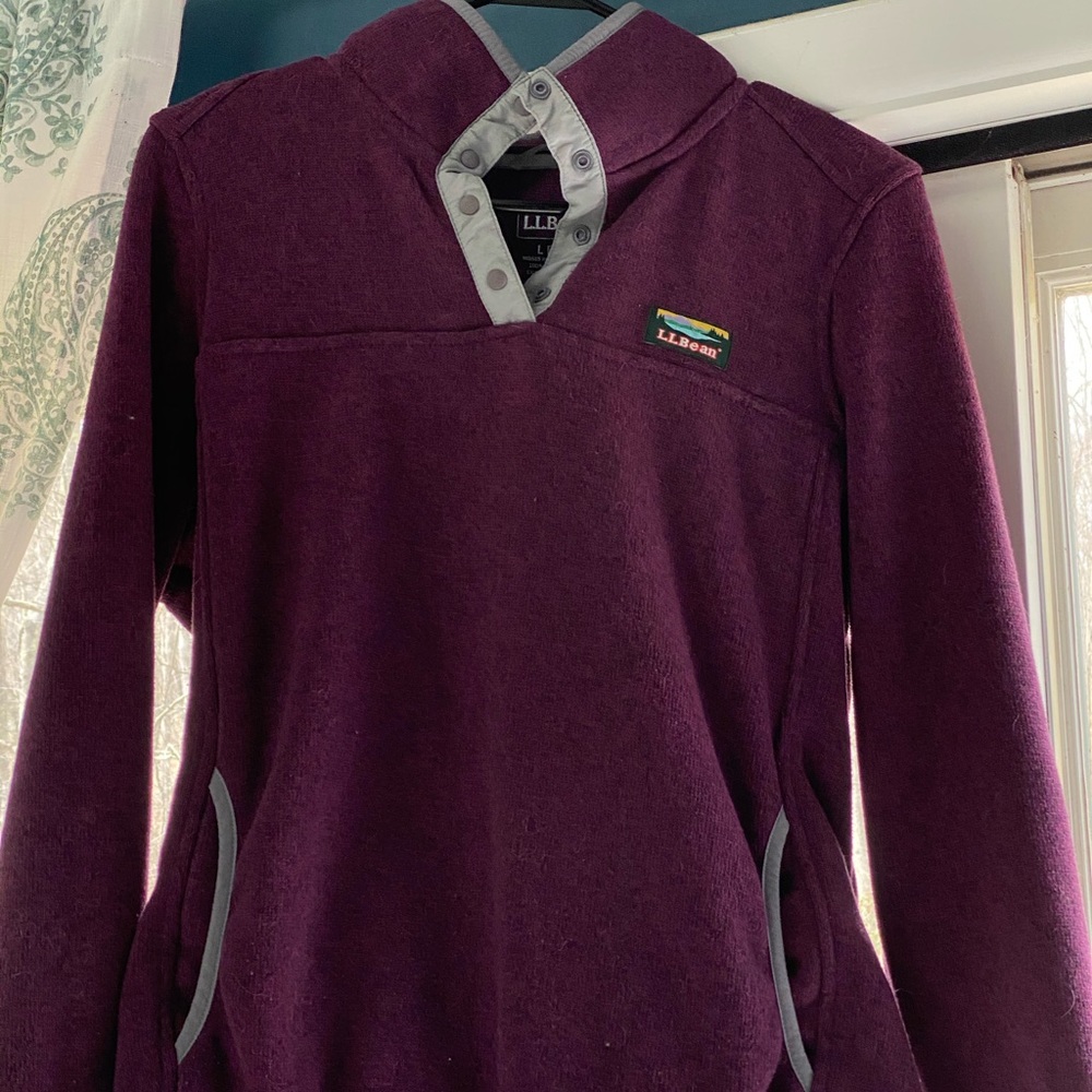 Ll Bean Fleece Pullover Large Petite